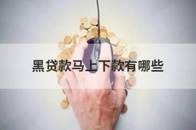 黑贷款马上下款有哪些？分享5个无回访秒到账的网贷