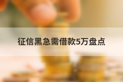 征信黑急需借款5万盘点，五大借款最容易下款的平台，能借到钱秒到账