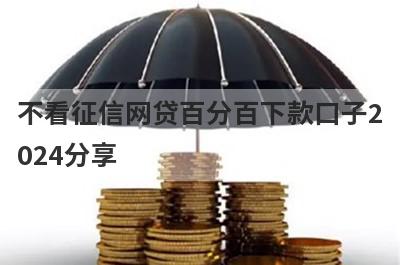 不看征信网贷百分百下款口子2024分享，多个贷款平台分析