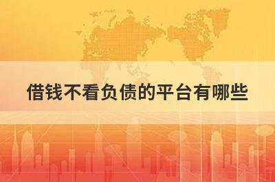 借钱不看负债的平台有哪些？盘点5个好下的大额贷款口子