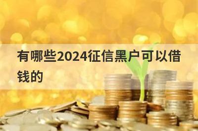 有哪些2024征信黑户可以借钱的？精选5个借钱不看征信能下款的平台