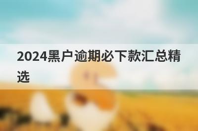 2024黑户逾期必下款汇总精选 这些口子app百分百下款