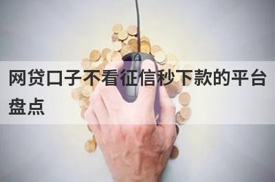 网贷口子不看征信秒下款的平台盘点，这几个网贷口子不看征信秒下款的平台借钱容易下款，到账快！