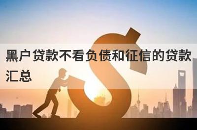 黑户贷款不看负债和征信的贷款汇总 这5个直接通过的小额贷款