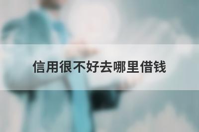 信用很不好去哪里借钱？试试这几个信誉差也能下款的平台