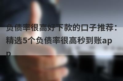 负债率很高好下款的口子推荐：精选5个负债率很高秒到账app