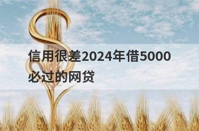 信用很差2024年借5000必过的网贷 5个信用很差2024年必下款口子？
