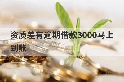 资质差有逾期借款3000马上
到账
