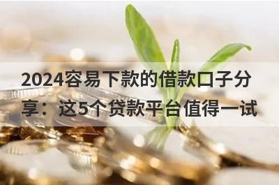 2024容易下款的借款口子分享：这5个贷款平台值得一试！