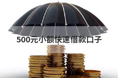 500元小额快速借款口子