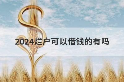 2024烂户可以借钱的有吗？试试双黑户也能借到钱的贷款平台