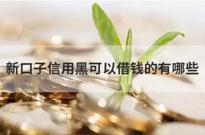 新口子信用黑可以借钱的有哪些？整理5个2024年信用黑必下款平台