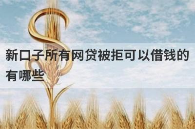 新口子所有网贷被拒可以借钱的有哪些？整理5个所有网贷被拒必下款平台
