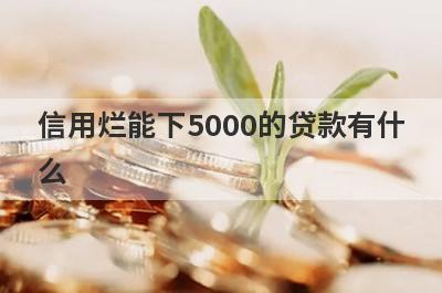 信用烂能下5000的贷款有什么？试试这5个能借5000的口子