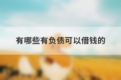 有哪些有负债可以借钱的？精选5个网贷负债高能下款的平台