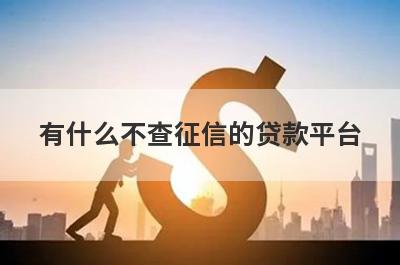 有什么不查征信的贷款平台 盘点5个不查征信的贷款平台