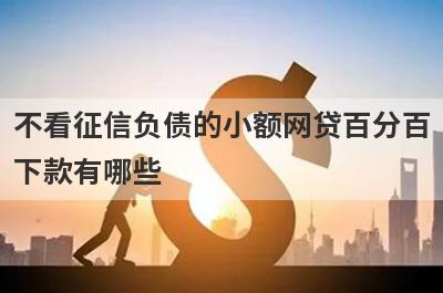 不看征信负债的小额网贷百分百下款有哪些？整理5个近期负债高可以贷款的平台