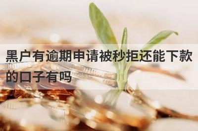 黑户有逾期申请被秒拒还能下款的口子有吗？这5个平台秒到账