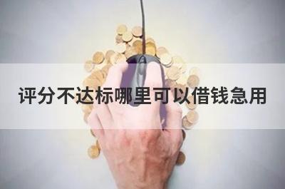 评分不达标哪里可以借钱急用？这几个评分不达标也能秒到账