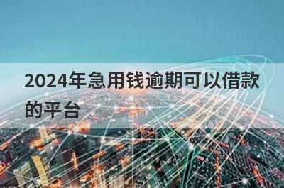 2024年急用钱逾期可以借款
的平台
