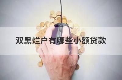 双黑烂户有哪些小额贷款？这几个简单快速双黑烂户秒批