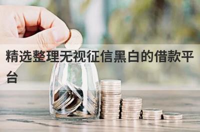 精选整理无视征信黑白的借款平台，这5个小额贷款平台更容易借款！
