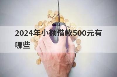 2024年小额借款500元有
哪些
