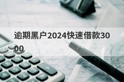 逾期黑户2024快速借款30
00
