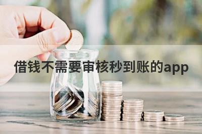 借钱不需要审核秒到账的app