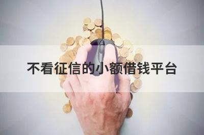 不看征信的小额借钱平台（不查征信的贷款）