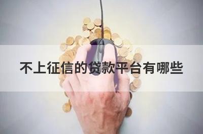 不上征信的贷款平台有哪些