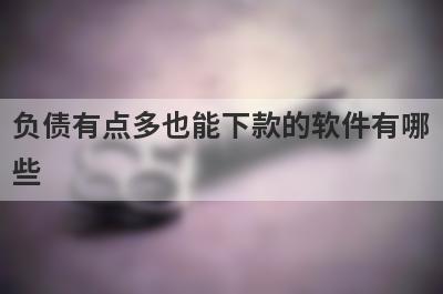负债有点多也能下款的软件有哪些？盘点5个负债有点多好下款的app