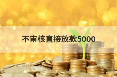 不审核直接放款5000 黑户可以借钱的平台