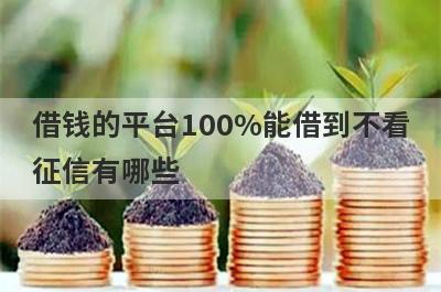 借钱的平台100%能借到不看征信有哪些？独家盘点不看征信和负债的贷款