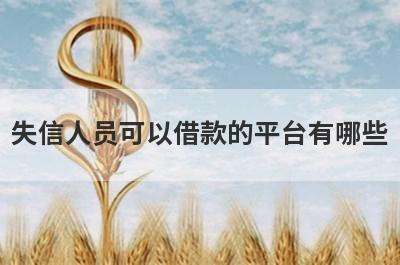 失信人员可以借款的平台有哪些？这五个容易下款
