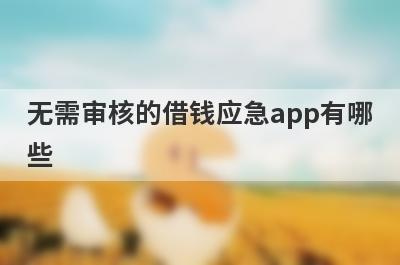 无需审核的借钱应急app有哪些？独家盘点5个网贷不看征信的口子百分百能借