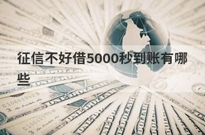 征信不好借5000秒到账有哪些？独家盘点无需查征信的借钱平台