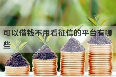 可以借钱不用看征信的平台有哪些？盘点5个2024年急用钱不看征信能借款的