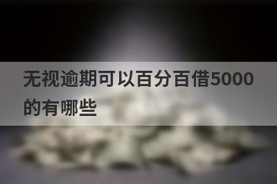 无视逾期可以百分百借5000的有哪些？无视逾期必下款口子