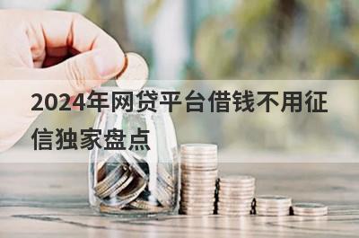 2024年网贷平台借钱不用征信独家盘点，这几个2024年网贷平台借钱不用征信快速下款秒到账！
