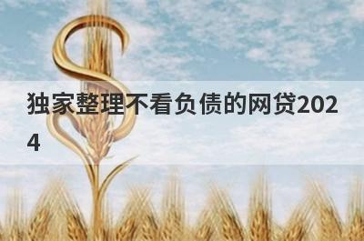 独家整理不看负债的网贷2024，借钱难试试这几个小额贷款口子！