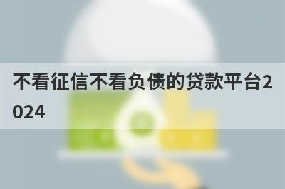 不看征信不看负债的贷款平台2024，借款不查征信下款比较快的平台