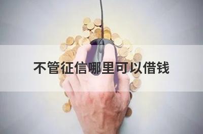 不管征信哪里可以借钱