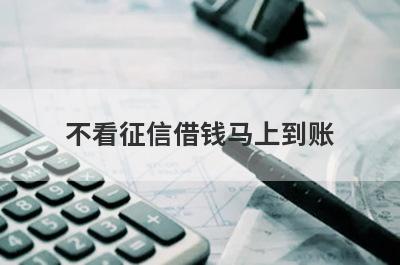 不看征信借钱马上到账，汇总五个小额贷款平台