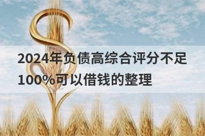 2024年负债高综合评分不足100%可以借钱的整理，这些2024年负债高综合评分不足100%可以借钱的都很不错，急用秒到账