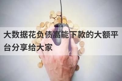 大数据花负债高能下款的大额平台分享给大家，这5个小额贷款平台通过率高，秒批极速放款！