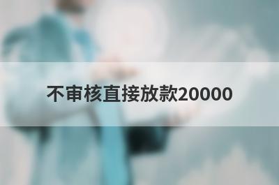 不审核直接放款20000 盘点5个征信不好能下的网贷