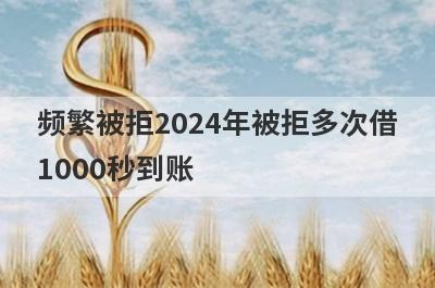 频繁被拒2024年被拒多次借1000秒到账，整理5个必下款口子