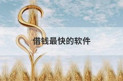 借钱最快的软件，汇总5个小额贷款平台