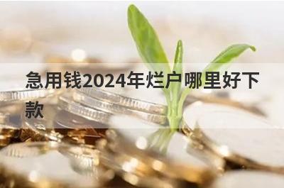 急用钱2024年烂户哪里好下款？独家精选5个秒下款小额贷款